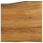 Preview: ARDEBO.de - Tischplatte mit Baumkante 40x40x3,8 cm Massivholz Mango