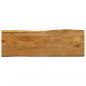 Preview: ARDEBO.de - Tischplatte mit Baumkante 110x40x3,8 cm Massivholz Mango