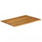 Preview: Tischplatte mit Baumkante 90x80x3,8 cm Massivholz Mango