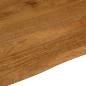 Preview: Tischplatte mit Baumkante 90x80x3,8 cm Massivholz Mango