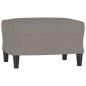 Preview: 3-Sitzer-Sofa mit Hocker Taupe 180 cm Stoff