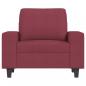 Preview: Sessel mit Hocker Weinrot 60 cm Stoff