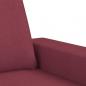 Preview: Sessel mit Hocker Weinrot 60 cm Stoff