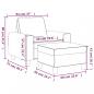 Preview: Sessel mit Hocker Weinrot 60 cm Stoff