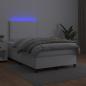 Preview: Boxspringbett mit Matratze & LED Weiß 120x200 cm Kunstleder