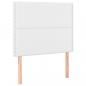 Preview: Boxspringbett mit Matratze & LED Weiß 120x200 cm Kunstleder