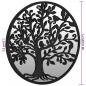 Preview: Gartenspiegel Schwarz 40x2,5 cm Eisen Rund