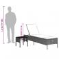 Preview: Sonnenliege mit Tisch und Auflage Hellgrau Poly Rattan