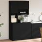 Preview: ARDEBO.de - Küchenschrank Schwarz 95x50x180 cm Holzwerkstoff