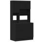 Preview: Küchenschrank Schwarz 95x50x180 cm Holzwerkstoff