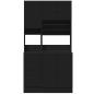 Preview: Küchenschrank Schwarz 95x50x180 cm Holzwerkstoff