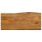Preview: ARDEBO.de - Tischplatte mit Baumkante 100x40x2,5 cm Massivholz Mango