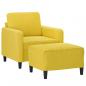 Preview: Sessel mit Hocker Gelb 60 cm Samt