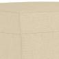 Preview: 3-Sitzer-Sofa mit Hocker Creme 180 cm Stoff
