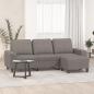 Preview: ARDEBO.de - 3-Sitzer-Sofa mit Hocker Taupe 180 cm Stoff