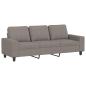Preview: 3-Sitzer-Sofa mit Hocker Taupe 180 cm Stoff