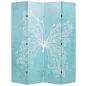 Preview: Raumteiler klappbar 160 x 170 cm Schmetterling Blau