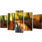 Preview: Bilder Dekoration Set Wald 100 x 50 cm