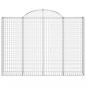 Preview: Gabionen mit Hochbogen 11Stk. 200x30x140/160cm Verzinktes Eisen