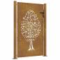 Preview: Gartentor 105x130 cm Cortenstahl Baum-Design