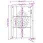 Preview: Gartentor 105x130 cm Cortenstahl Baum-Design