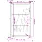 Preview: Gartentor Anthrazit 105x155 cm Stahl Gras-Design