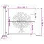 Preview: Gartentor 105x80 cm Cortenstahl Baum-Design