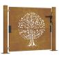 Preview: Gartentor 105x80 cm Cortenstahl Baum-Design
