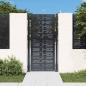 Preview: Gartentor Anthrazit 105x205 cm Stahl Quadratisches Design