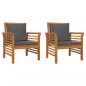 Preview: 5-tlg. Garten-Lounge-Set mit Kissen Massivholz Akazie