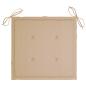 Preview: Schaukelstuhl mit Beige Kissen Massivholz Teak