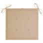 Preview: Schaukelstuhl mit Beige Kissen Massivholz Teak
