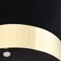 Preview: Hocker Schwarz und Golden Samt 28 x 36 cm