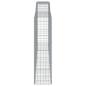 Preview: Gabionen mit Hochbogen 10Stk. 400x50x180/200cm Verzinktes Eisen