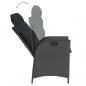 Preview: 7-tlg. Garten-Essgruppe mit Kissen Schwarz Poly Rattan