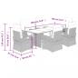 Preview: 7-tlg. Garten-Essgruppe mit Kissen Hellgrau Poly Rattan