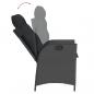 Preview: 9-tlg. Garten-Essgruppe mit Kissen Schwarz Poly Rattan