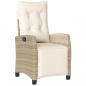 Preview: 4-tlg. Garten-Essgruppe mit Kissen Beige Poly Rattan