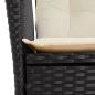 Preview: 4-tlg. Garten-Essgruppe mit Kissen Schwarz Poly Rattan
