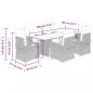 Preview: 7-tlg. Garten-Essgruppe mit Kissen Beige Poly Rattan