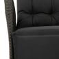 Preview: 9-tlg. Garten-Essgruppe mit Kissen Schwarz Poly Rattan