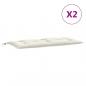 Preview: Gartenbank-Auflagen 2 Stk. Melange Creme 100x50x7 cm Stoff