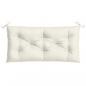 Preview: Gartenbank-Auflagen 2 Stk. Melange Creme 100x50x7 cm Stoff