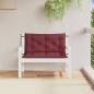 Preview: Gartenbank-Auflagen 2 Stk. Melange Weinrot 100x50x7 cm Stoff