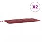 Preview: Gartenbank-Auflagen 2 Stk. Melange Weinrot 100x50x7 cm Stoff