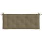 Preview: Gartenbank-Auflagen 2 Stk. Melange Taupe 120x50x7 cm Stoff