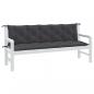 Preview: ARDEBO.de - Gartenbank-Auflagen 2 Stk. Melange Anthrazit 180x50x7 cm Stoff