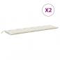 Preview: Gartenbank-Auflagen 2 Stk. Melange Creme 200x50x7 cm Stoff