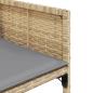 Preview: 9-tlg. Garten-Essgruppe mit Kissen Beigemischung Poly Rattan
