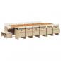 Preview: 17-tlg. Garten-Essgruppe mit Kissen Beige Poly Rattan
